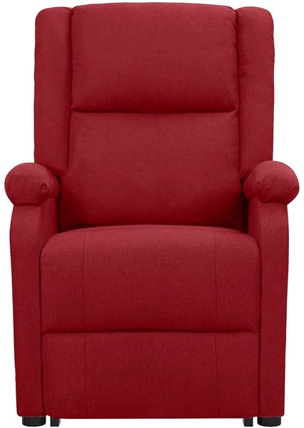 Masážne kreslo Shumee zdvíhacie polohovacie kreslo vínové textil, 3098139 ...