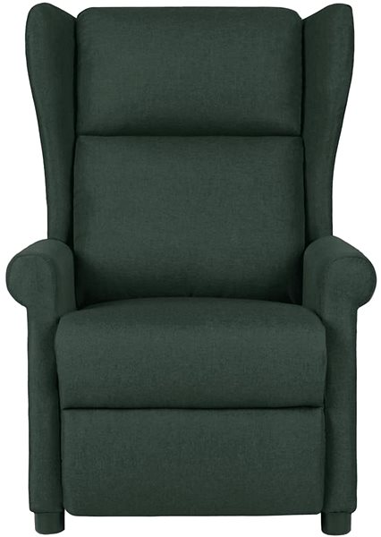 Masážne kreslo Shumee polohovacie ušiak tmavo zelené textil, 3098337 ...