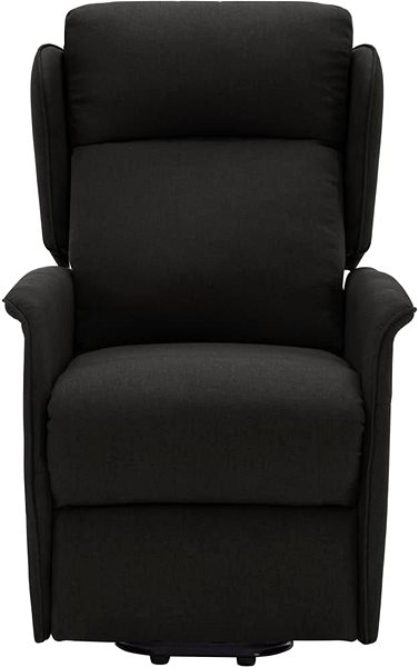 Masážní křeslo Shumee zvedací polohovací černé textil, 324033 ...
