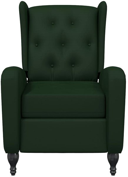 Masážní křeslo Shumee polohovací tmavě zelené samet, 329354 ...