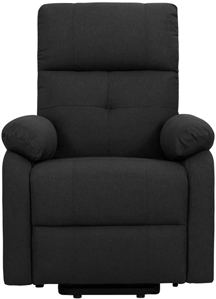 Masážne kreslo Shumee zdvíhacie polohovacie čierne textil, 329597 ...