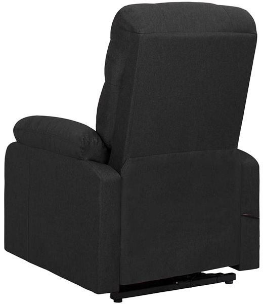 Masážne kreslo Shumee zdvíhacie polohovacie čierne textil, 329597 ...