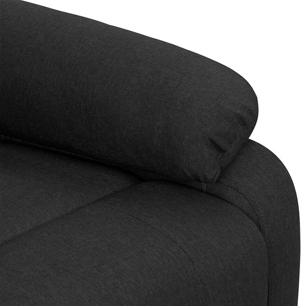 Masážne kreslo Shumee zdvíhacie polohovacie čierne textil, 329597 ...