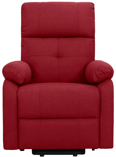 Masážne kreslo Shumee zdvíhacie polohovacie vínové textil, 329598 ...
