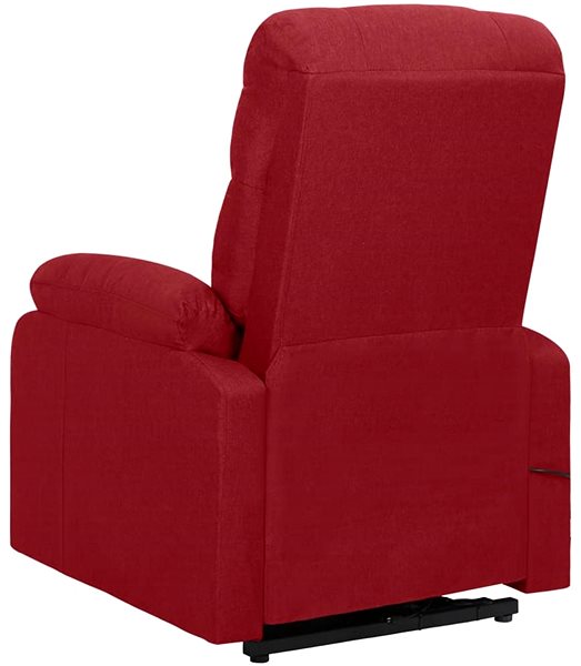 Masážne kreslo Shumee zdvíhacie polohovacie vínové textil, 329598 ...