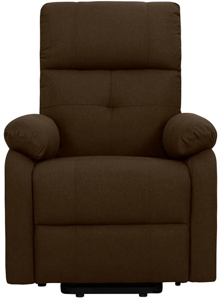 Masážní křeslo Shumee zvedací polohovací tmavě hnědé textil, 329600 ...