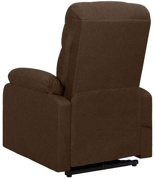 Masážní křeslo Shumee zvedací polohovací tmavě hnědé textil, 329600 ...