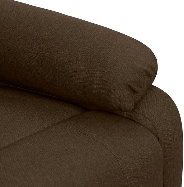 Masážní křeslo Shumee zvedací polohovací tmavě hnědé textil, 329600 ...