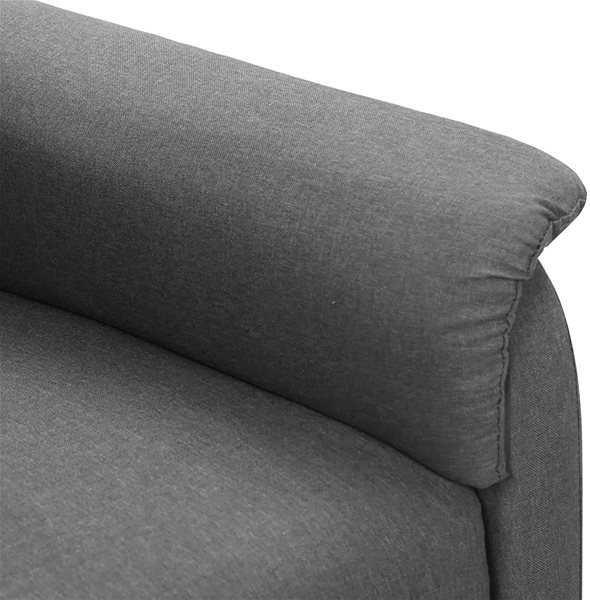 Masážní křeslo Shumee polohovací světle šedé textil, 338906 ...