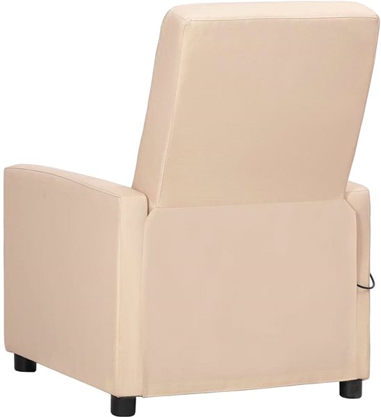 Masážne kreslo Shumee polohovacie krémové textil, 338999 ...