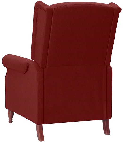 Masážne kreslo Shumee polohovacie vínové textil, 342230 ...