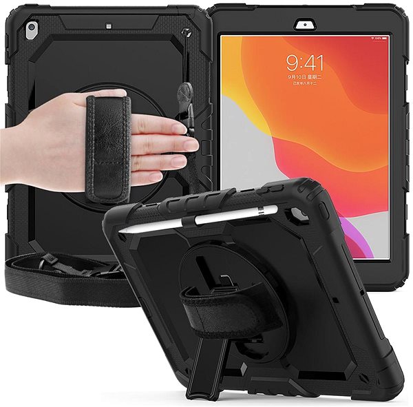 Puzdro na tablet Tech-Protect Solid 360 kryt na iPad 10.2'' 2019 / 2020 / 2021, čierny ...