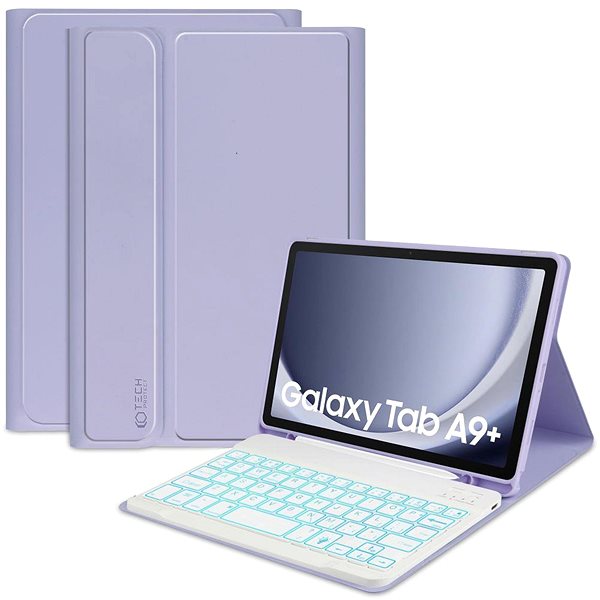Puzdro na tablet Tech-Protect SC Pen puzdro s klávesnicou na Samsung Galaxy Tab A9 Plus 11'', fialové ...