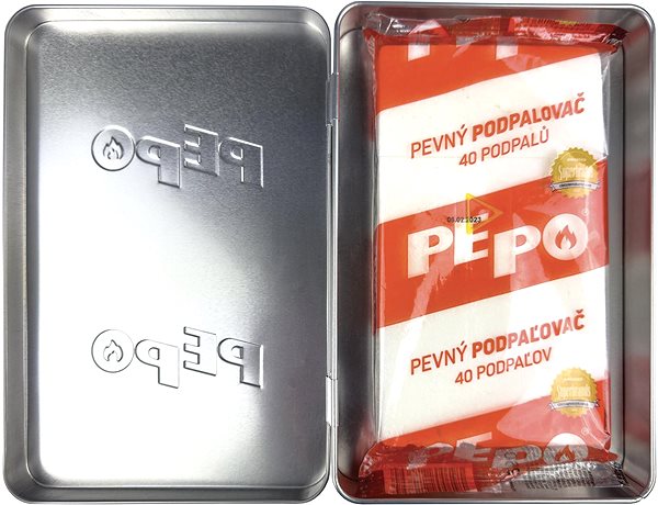 Podpalovač PE-PO plechová krabička s pevným podpalovačem ...