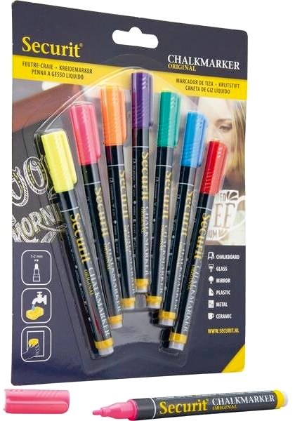 Marker SECURIT chalk, 1-2 mm, various colours - pack of 7 ...
