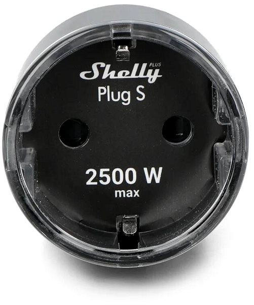 Okos konnektor Shelly Plus Plug S, fogyasztásmérővel, WiFi, fekete ...