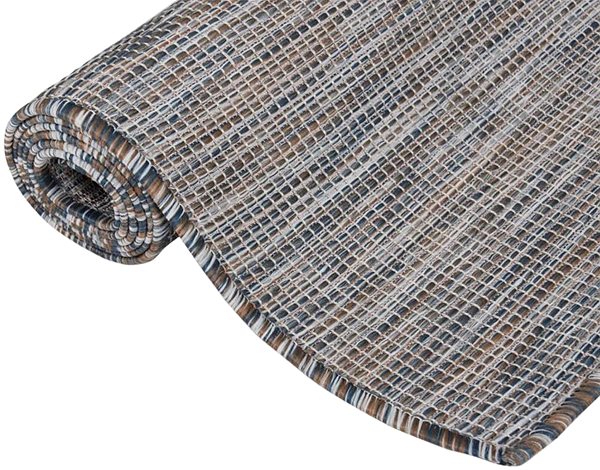 Koberec SHUMEE Vonkajší hladko tkaný koberec, 200 × 280 cm hnedý/modrý ...