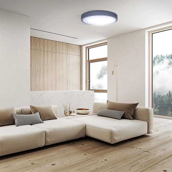 Solight LED ceiling light with remote control Grey, 38cm .