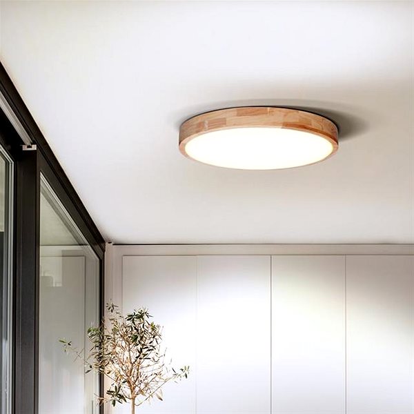 Stropní světlo Solight LED osvětlení s dálkovým ovladačem Solid Oak, 51cm ...