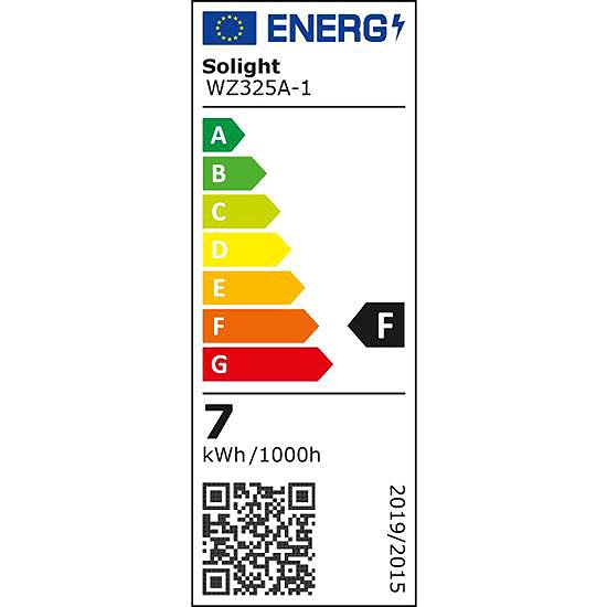 LED-Birne Solight LED-Lampe, Spot, 7 W, GU10, 6000 K, 595 lm, weiß Energielabel