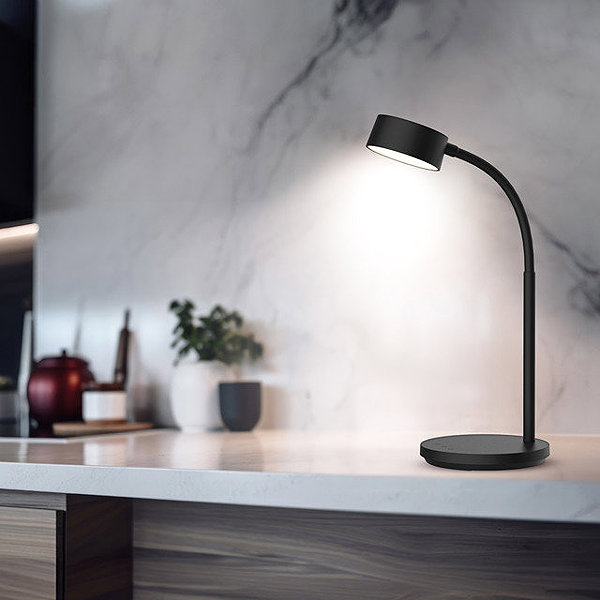 Solight 4.5W, 300lm, 3CCT desk lamp, black, with base.