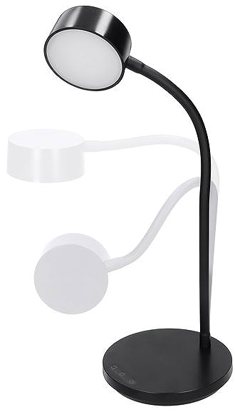 Solight 4.5W, 300lm, 3CCT desk lamp, black, with base.