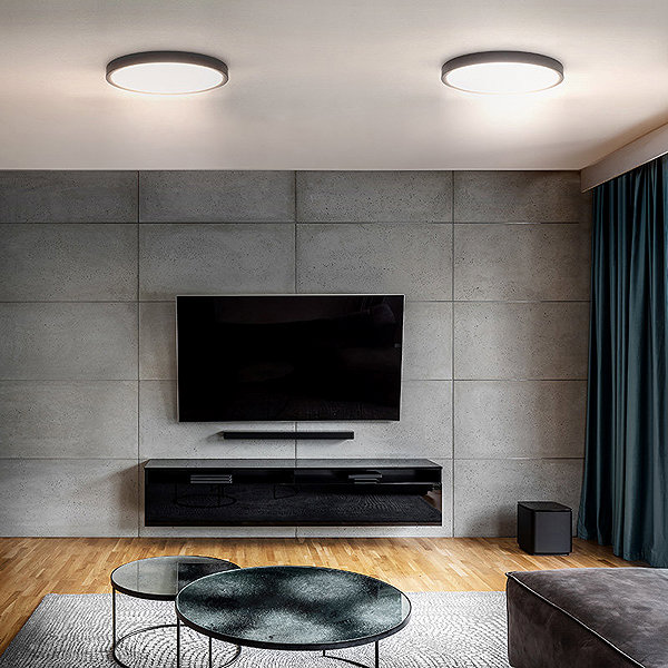 Solight LED ceiling light WO8018, black .