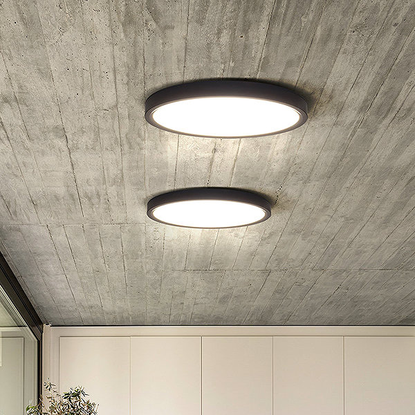 Solight LED ceiling light WO8018, black .