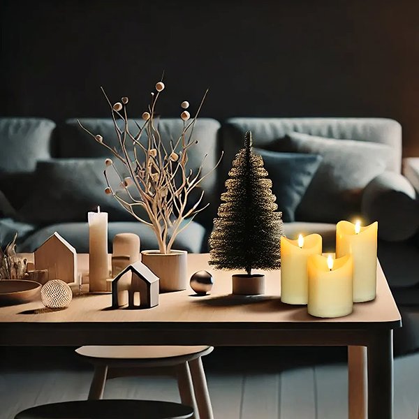 LED candle Solight set of LED candles made of natural wax, 3pcs.