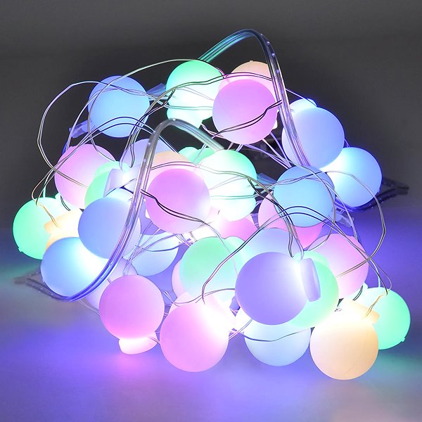 Lichterkette Solight LED-Weihnachtskette farbige Kugeln, 40 × LED, 4 m ...