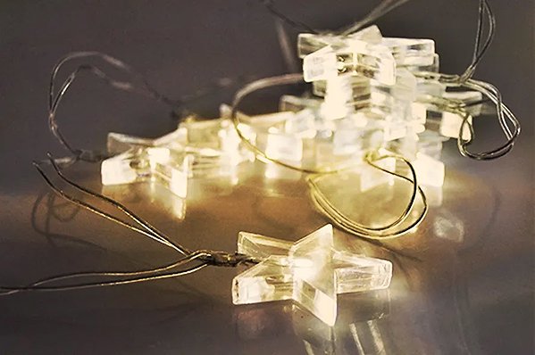 Fényfüzér Solight LED karácsonyi fényfüzér, csillagok, sárga fényszín, 10×LED, 1,5 m ...