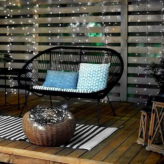 Fényfüzér Solight LED kültéri karácsonyi, 8 funkció, IP44, hideg fehér, 100 × LED, 10 m ...