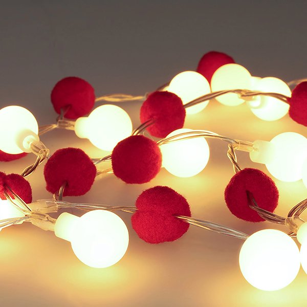 Lichterkette Solight LED Weihnachtskette rot-weiß, 20x LED, 1,5 m ...