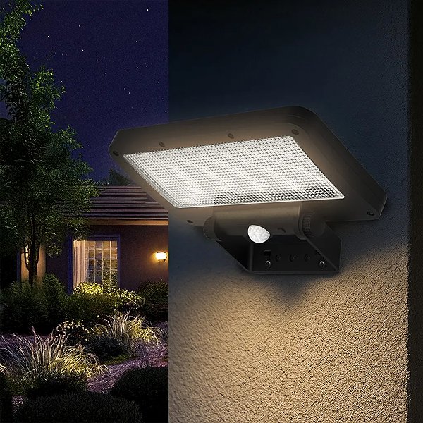 LED Reflector Solight solar with sensor, 5 W, 500 lm, 4000 K, Li-Ion, black ...