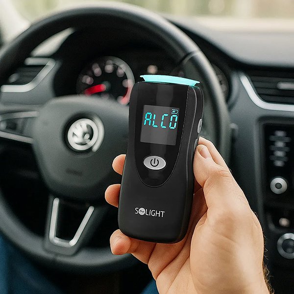 Solight Professional Contactless Breathalyser, Fuel Cell, 0.0 - 5.0‰ BAC, Sensitivity 0.08‰.