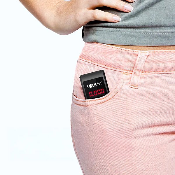 Solight Mini Breathalyser, Fuel Cell, 0.0–5.0‰ BAC, sensitivity 0.08‰.