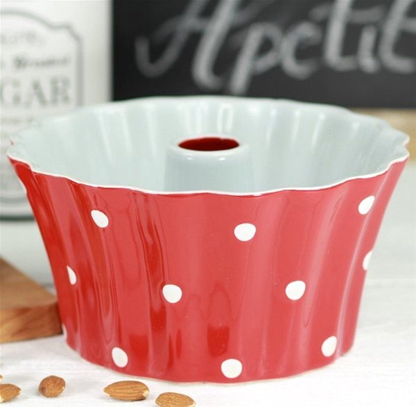 Baking Mould Ceramic bundt cake mould red 20 cm Lifestyle