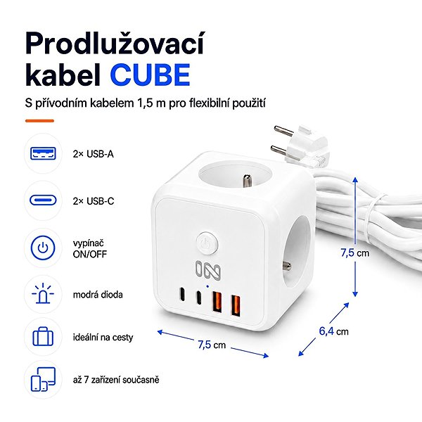Verlängerungskabel IN Verlängerungskabel CUBE 553062 mit USB ...