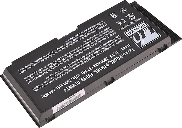 Batéria do notebooku T6 Power na Dell Precision M4700, Li-Ion, 11,1 V, 7800 mAh (87 Wh), čierna ...