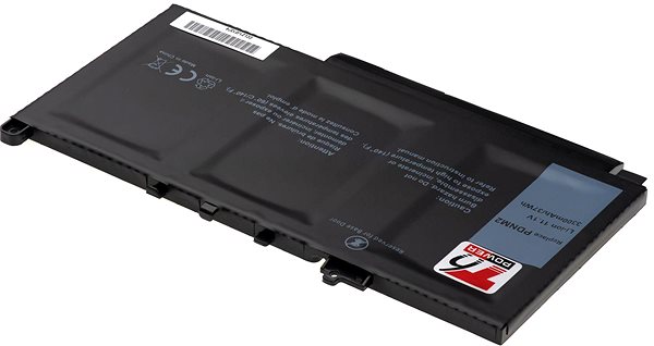 Laptop akkumulátor T6 Power Dell Latitude 12 E7270 kompatibilis, Li-Poly, 11,1 V, 3300 mAh (37 Wh), fekete ...