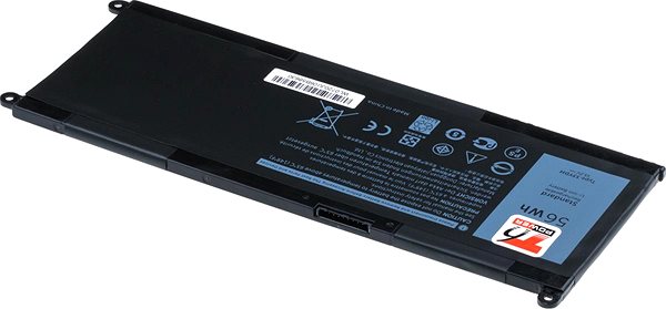 Batéria do notebooku T6 Power do notebooku Dell W7NKD, Li-Poly, 15,2 V, 3680 mAh (56 Wh), čierne ...