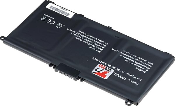 Batéria do notebooku T6 Power pre Hewlett Packard Pavilion 14-bk000 serie, Li-Pol, 11,55 V, 3600 mAh (41 Wh), čierna ...