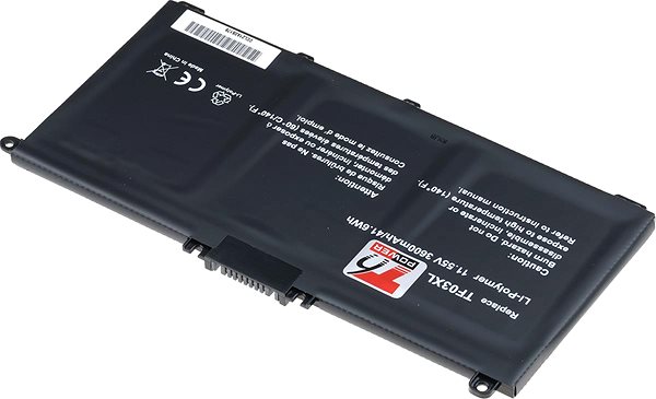 Batéria do notebooku T6 Power na Hewlett Packard Pavilion 14-bk100 serie, Li-Poly, 11,55 V, 3 600 mAh (41 Wh), čierna ...