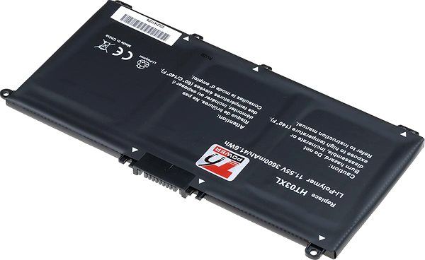 Laptop akkumulátor T6 Power Hewlett Packard 14-cm0010 kompatibilis, Li-Poly, 11,55 V, 3600 mAh (41 Wh), fekete ...