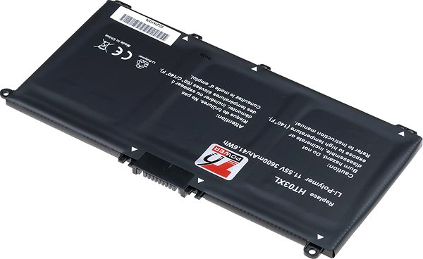 Batéria do notebooku T6 Power do notebooku Hewlett Packard HT03XL, Li-Poly, 11,55 V, 3600 mAh (41 Wh), čierna ...