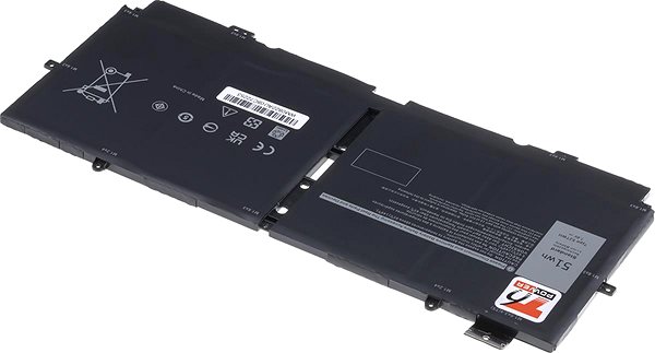 Laptop akkumulátor T6 Power Dell XX3T7 kompatibilis, Li-Poly, 7,6 V, 6710 mAh, 51 Wh ...