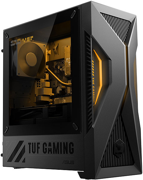 ASUS TUF T500 Gaming Desktop Solar Eclipse Gray gaming PC.