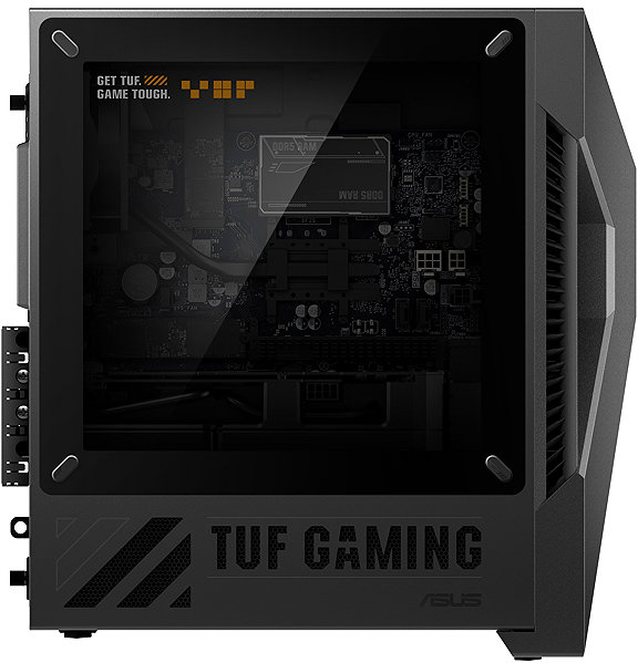 ASUS TUF T500 Gaming Desktop Solar Eclipse Gray gaming PC.