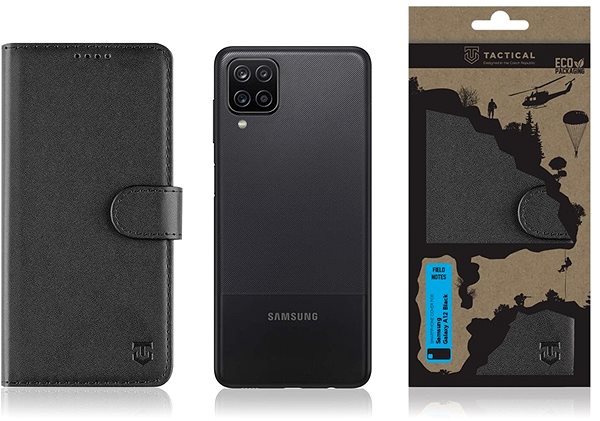 Mobiltelefon tok Tactical Field Notes Samsung Galaxy A12 fekete tok ...