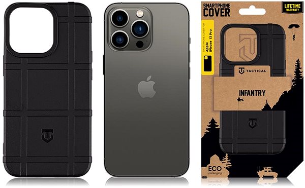 Kryt na mobil Tactical Infantry Kryt pre Apple iPhone 13 Pro Black ...